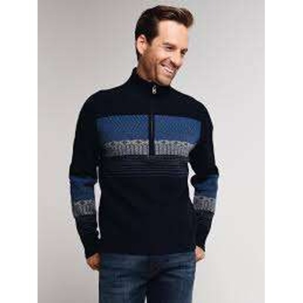 OBERMEYER  Men's Textured Half-Zip Sweater Sz M